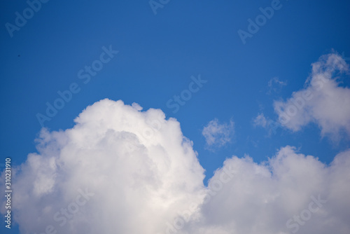 Beautiful blue sky with cloud background.