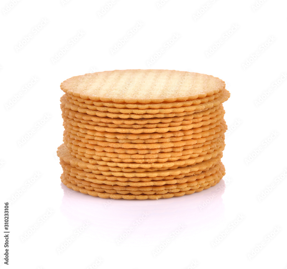 Cracker isolated on over white background Cracker isolated on over white background