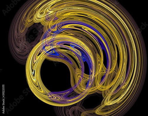 nice yellow spiral and fractal 