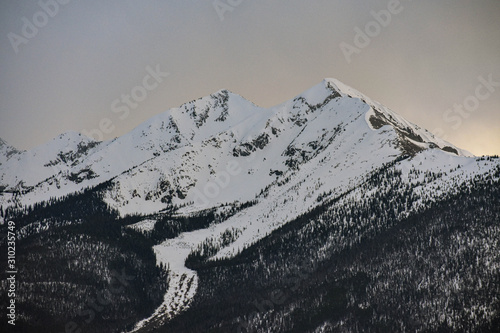 snow covered mountains