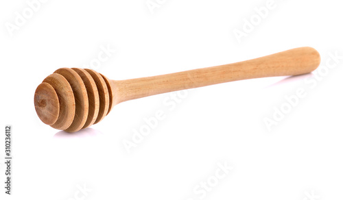 Honey dripper, honey stick isolated on white background