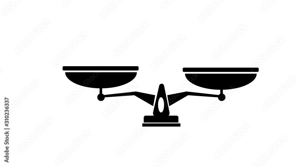   Flat style with long shadows, weight scale 