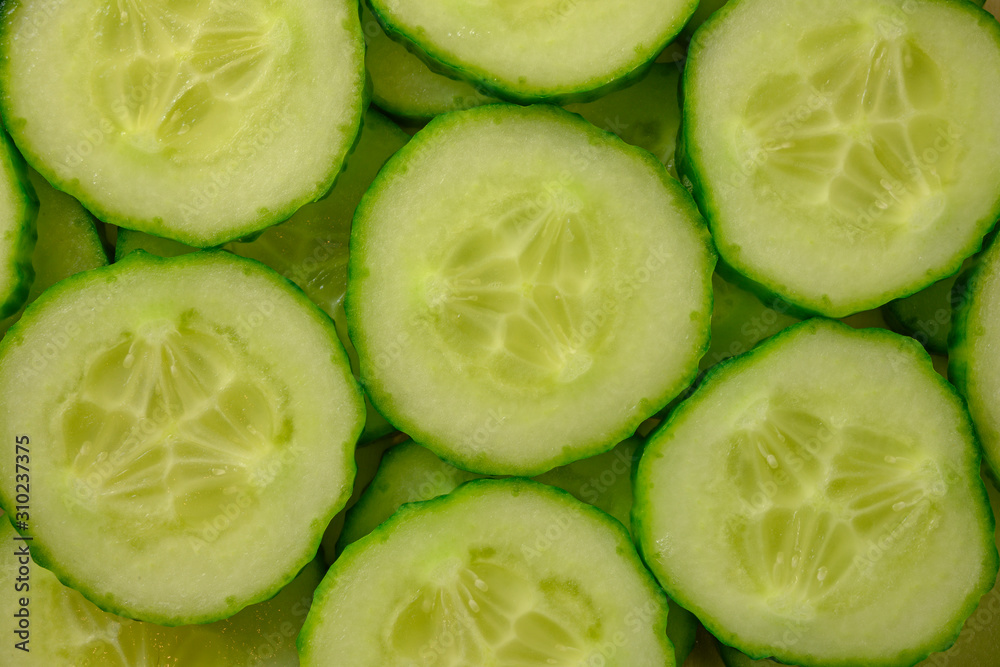 slices of cucumber closeup macro slices of cucumber closeup macro