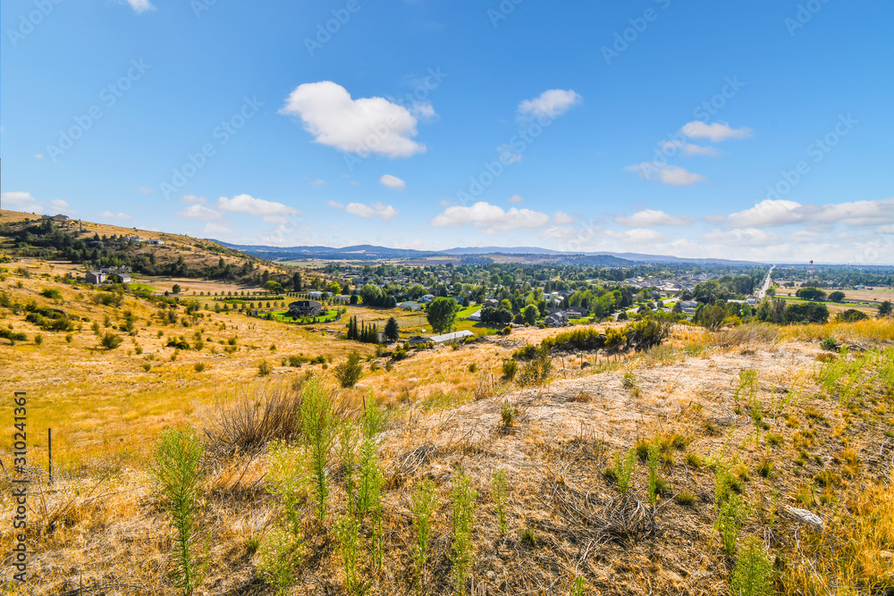 A hilltop view over the Liberty Lake, Spokane Valley and Saltese Upland