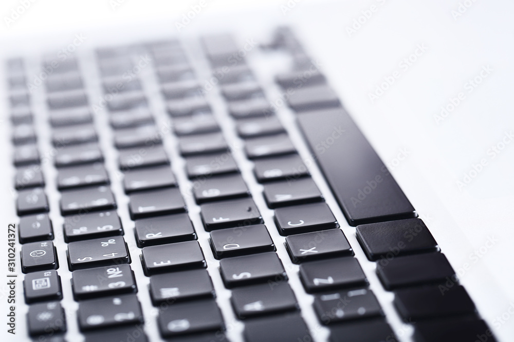 Background of black laptop keyboard