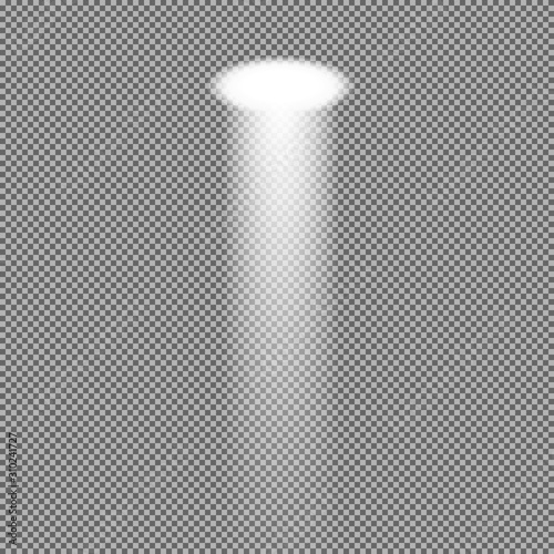 UFO light beam isolated on transparnt background.