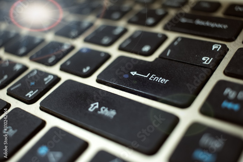 closeup of computer keyboard