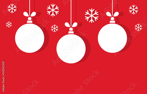 Christmas balls ornaments card