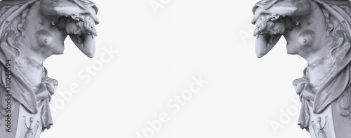 Photography Frame of antique statues of goddess of love in Greek mythology, Aphrodite