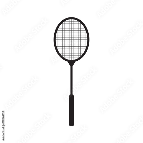 Racket badminton icon design template vector isolated