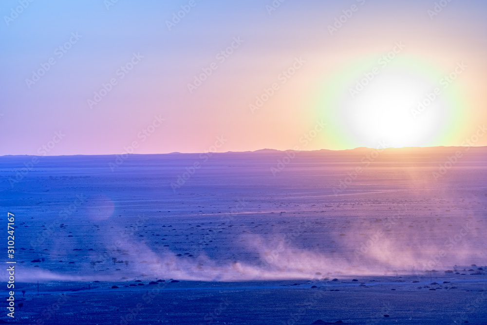 Obraz premium The amazing sunset in Namibia, Africa