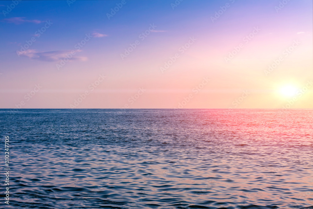 The sun sets in the sea. Use for background.