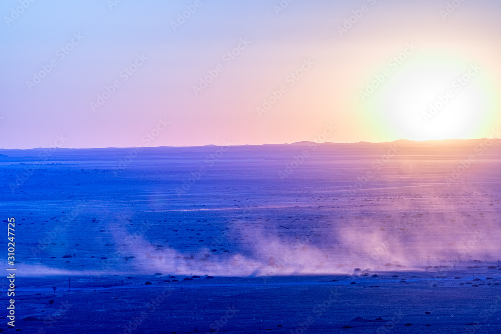 Obraz premium The amazing sunset in Namibia, Africa