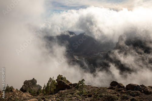Gran Canaria mountains in Canary Islands. Roque Nublo