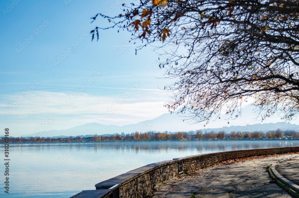 Obraz premium Lake road
