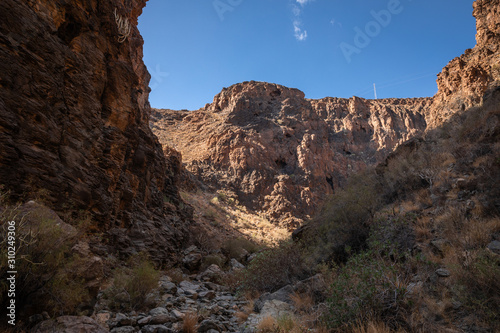 Barranco Hondo canyon in Gran Canaria in Canary Islands