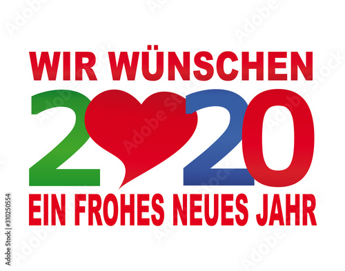2020 - frohes neues Jahr mit herz