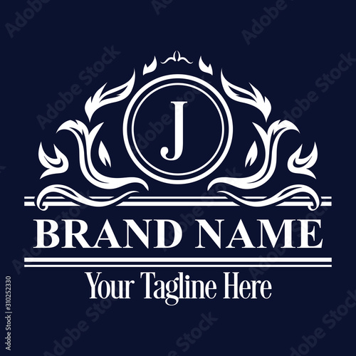  Alphabet Luxurious logo, Vintage ornamental luxury logo design template: 100% vector best for t shirt, pillow,mug, sticker and other Printing media