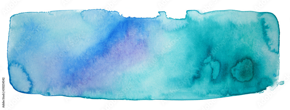 watercolor stain of blue with a green rectangular, multilayer hand-drawn watercolor, mockup watercolor background for postcard watercolor stain of blue with a green rectangular, multilayer hand-drawn watercolor, mockup watercolor background for postcard