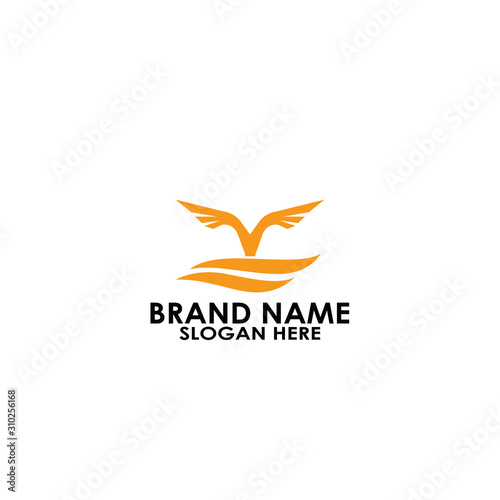logo letter y wing vector design