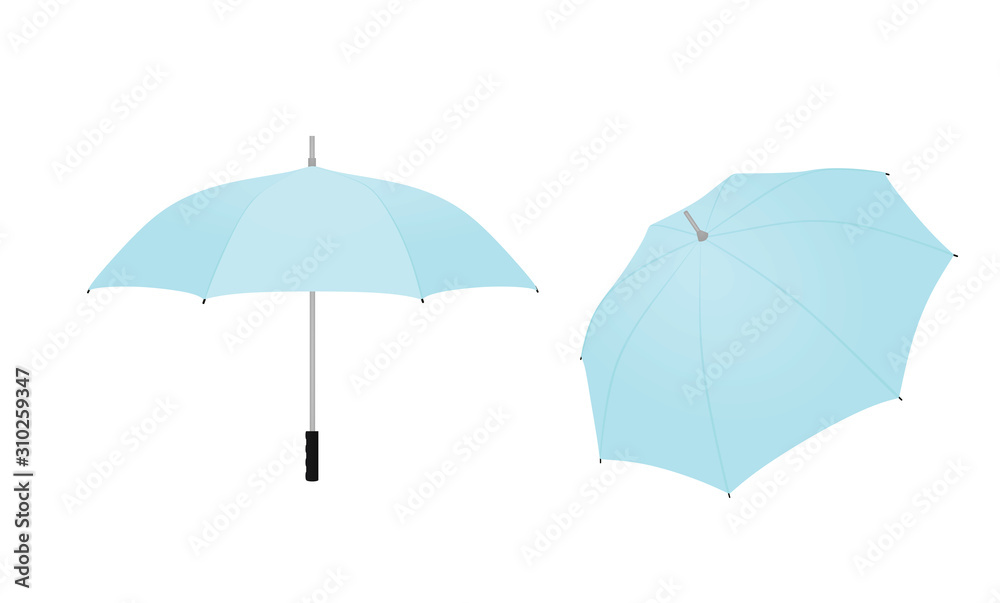 Classic blue umbrella. vector illustration
