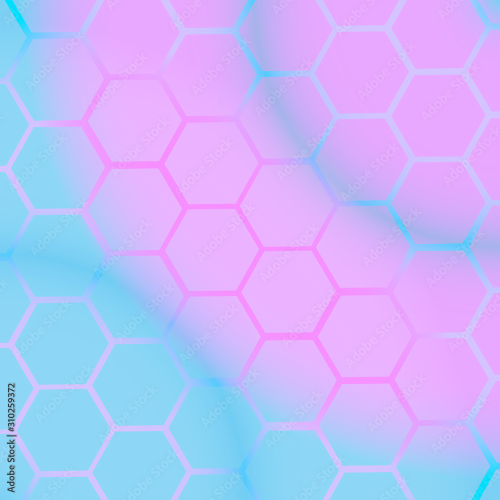 Abstract multicolored tech background with honeycomb elements. High-tech vector illustration. Abstract multicolored tech background with honeycomb elements. High-tech vector illustration.