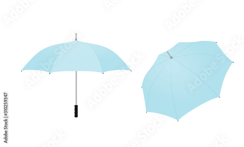 Classic blue umbrella. vector illustration