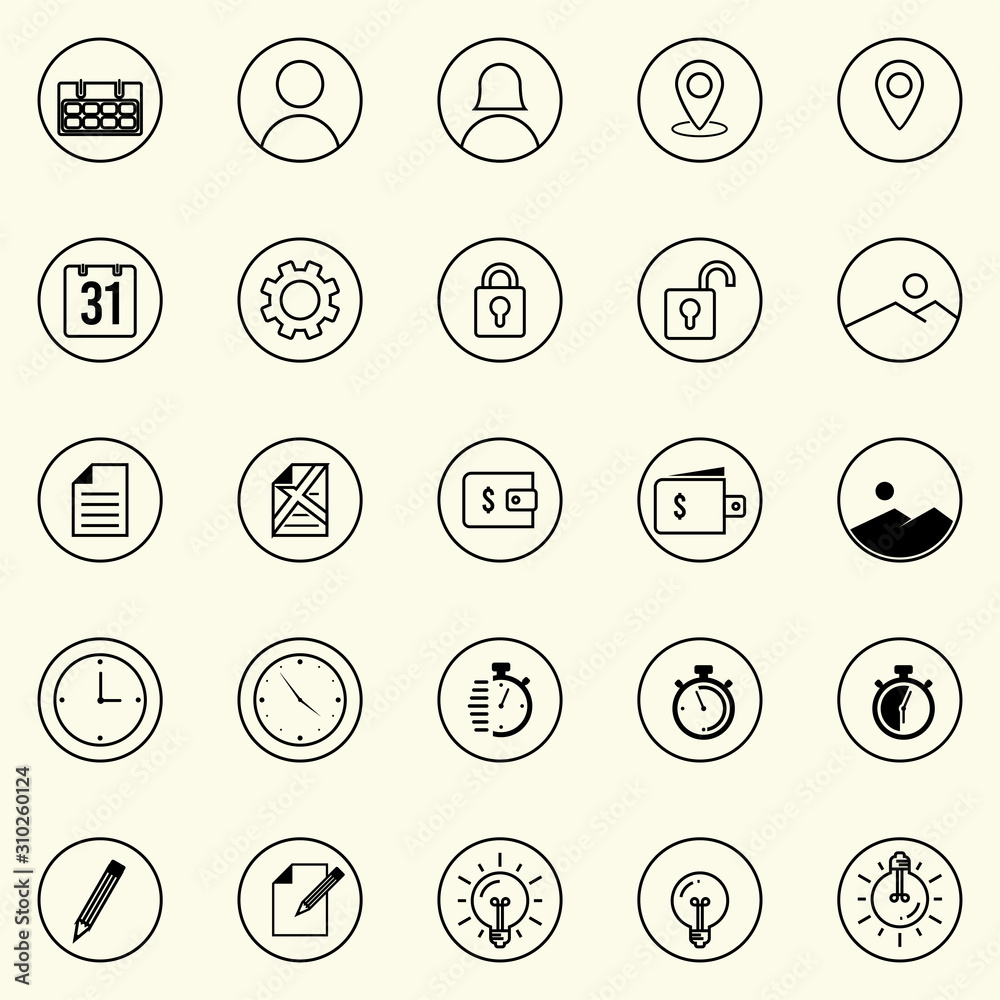 outline icon set