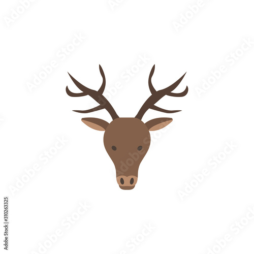 Reindeer color icon. Elements of winter wonderland multi colored icons. Premium quality graphic design icon on white background