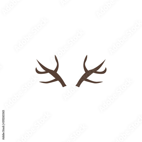 Raindeer horn color icon. Elements of winter wonderland multi colored icons. Premium quality graphic design icon on white background © FIDAN