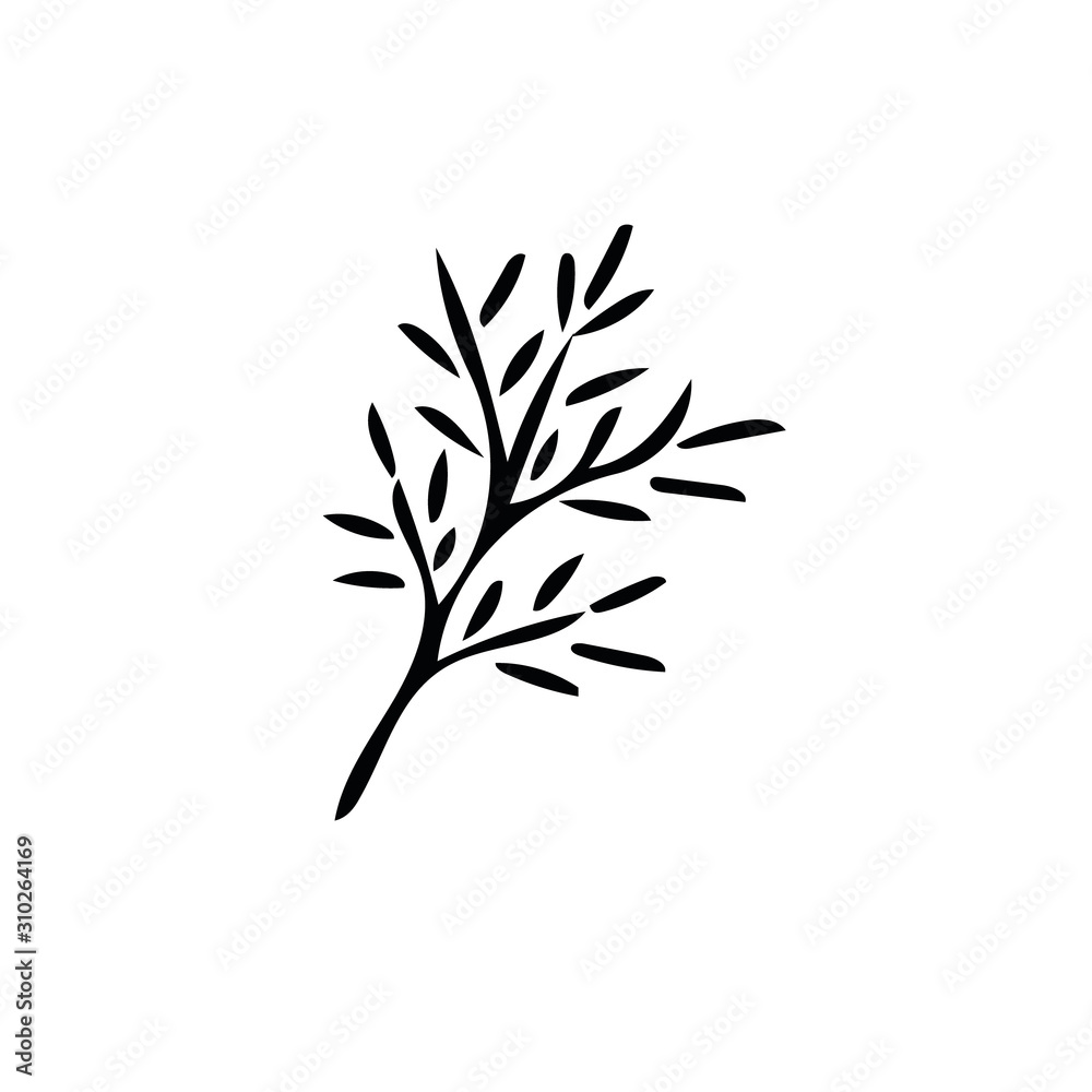 leaf in hand drawn style. Scandinavian simple doodle style. summer, autumn, nature leaf in hand drawn style. Scandinavian simple doodle style. summer, autumn, nature