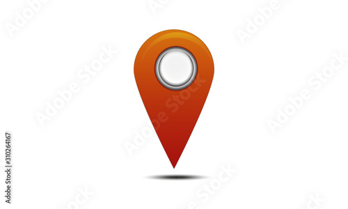 Free Download  Orange location indicator. The icon. - GFXLoad