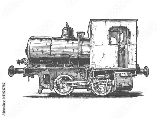 Vintage fireless locomotive