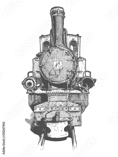 Retro steam locomotive