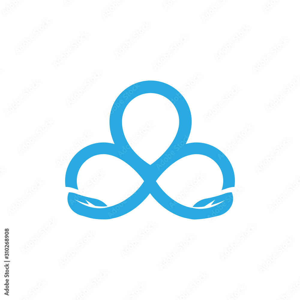 Fototapeta premium Line logo concept trinity for business vector eps 10