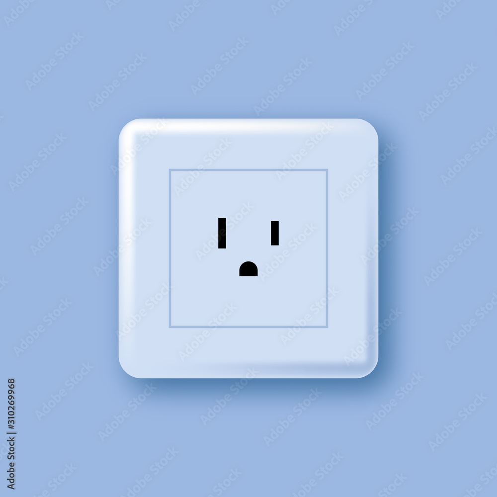 American Wall Socket, Socket Switch Plug Base, American Style Plug Panel, Type B. Power outlet American Wall Socket, Socket Switch Plug Base, American Style Plug Panel, Type B. Power outlet