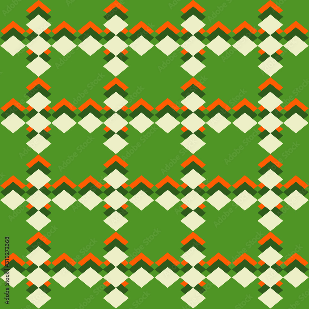 Pattern Rombi Pattern decorativo con rombi sovrapposti Stock Illustration | Adobe Stock