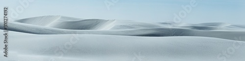 The windy white dunes of White Sands National Monument in New Mexico.