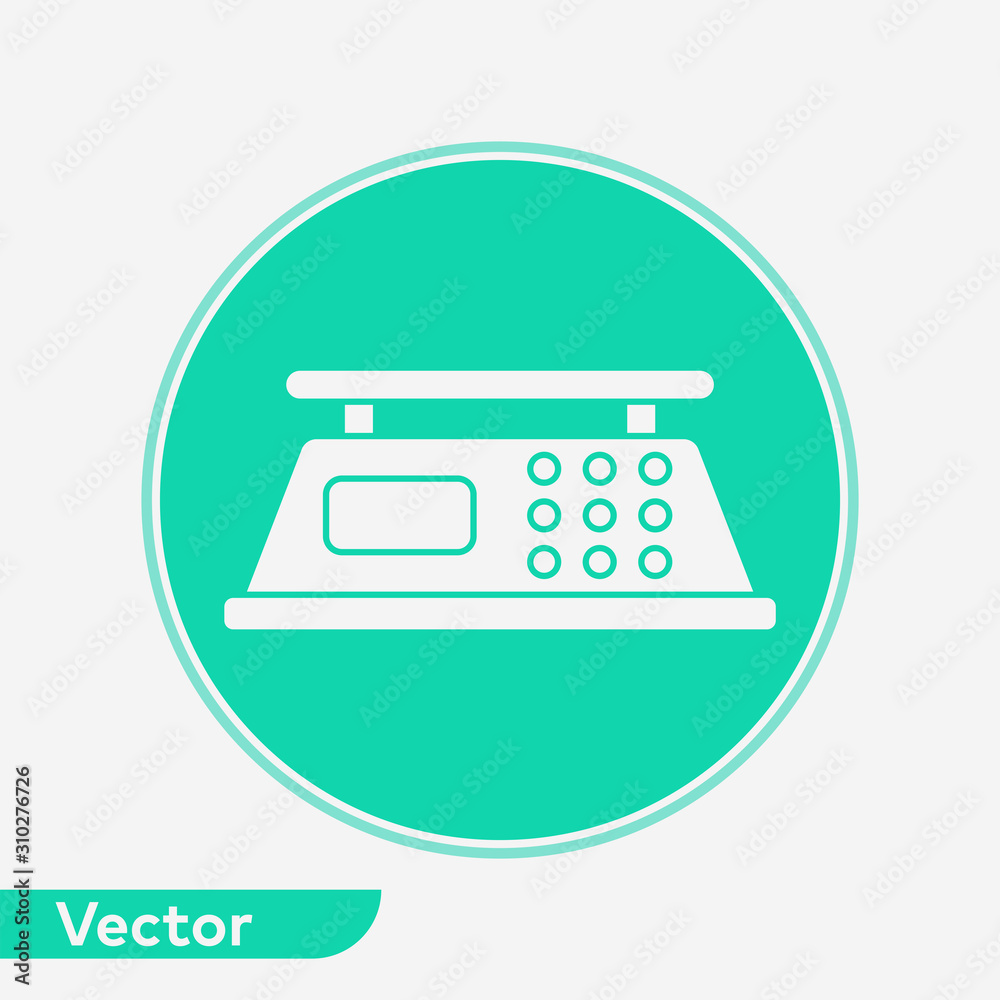 Kitchen scale vector icon sign symbol Kitchen scale vector icon sign symbol