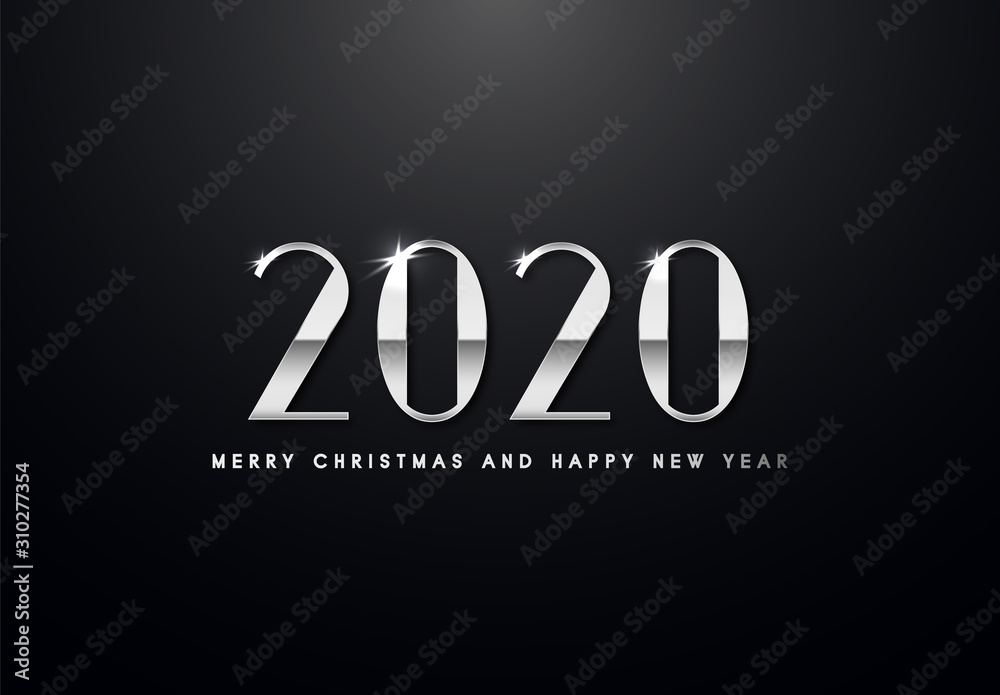 Plakat Merry Christmas and Happy New Year Backgorund