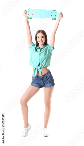 Stylish hipster girl with s...
