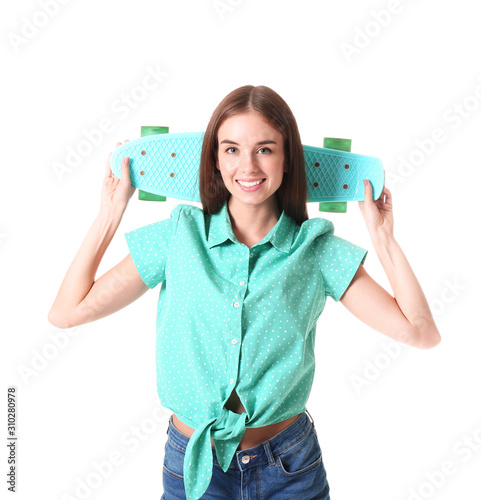 Stylish hipster girl with s...