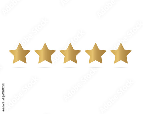 five star rating icon- vector illustration
