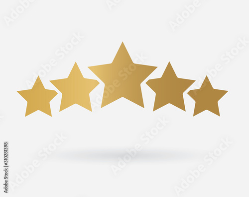 five star rating icon- vector illustration