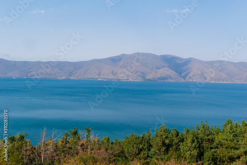 Fototapeta Naklejka Na Ścianę i Meble -  Amazing view of Lake Sevan, Armenia