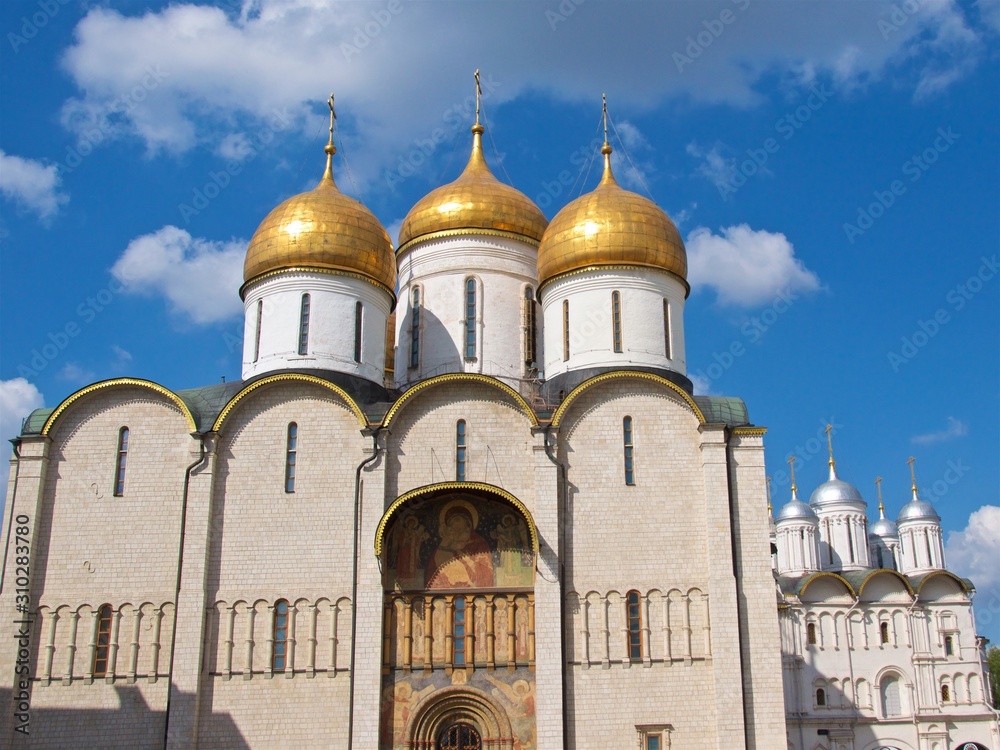 Dormition Cathedral in the Moscow Kremlin in Moscow, Russia