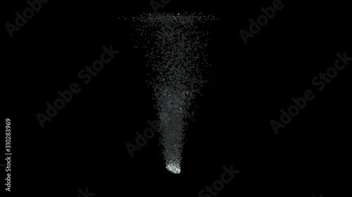 The pill dissolves in water with alpha channel