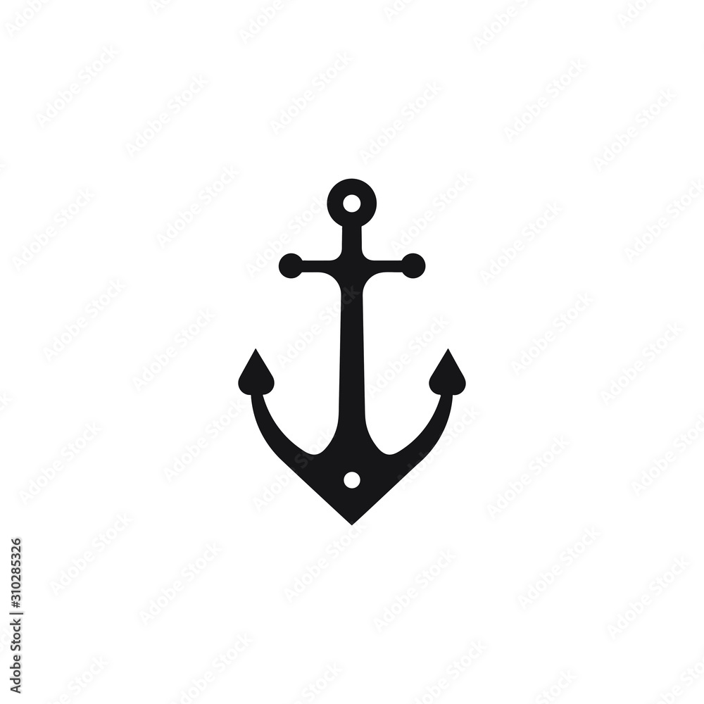 Anchor icon design. Sailor symbol isolated on white background. Vector illustration Anchor icon design. Sailor symbol isolated on white background. Vector illustration