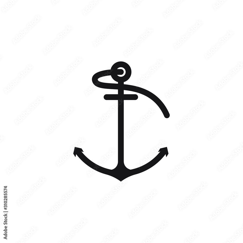Anchor icon design. Sailor symbol isolated on white background. Vector illustration Anchor icon design. Sailor symbol isolated on white background. Vector illustration