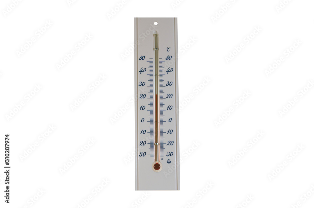 White room thermometer isolated on white background. White room thermometer isolated on white background.